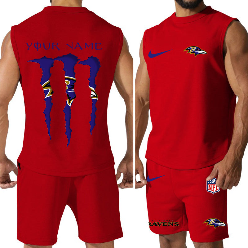 Baltimore Ravens Colorful Combo Men Jersey Tank Top and Shorts AZBTCMJTTS000008