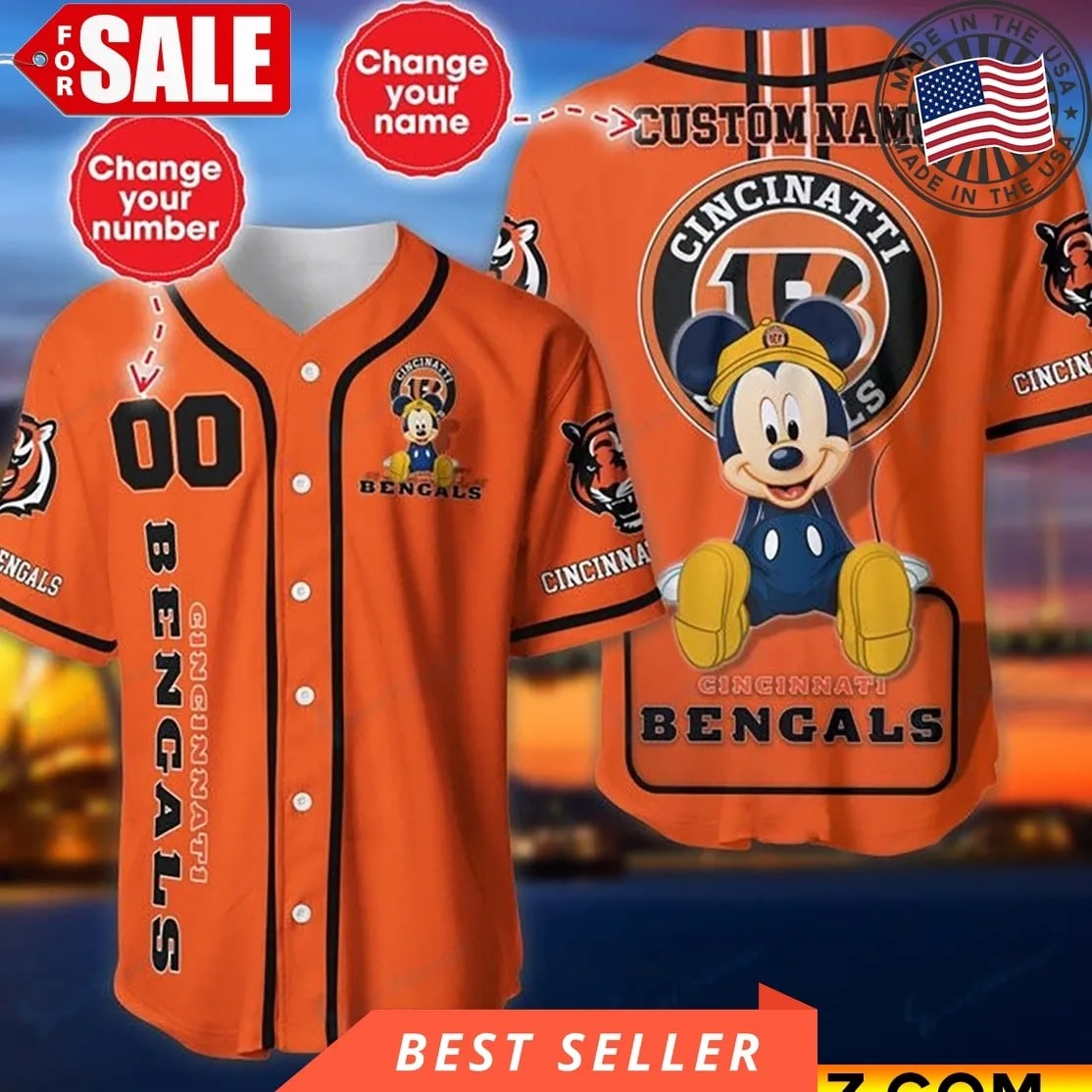 Cincinnati Bengals Personalized Baseball Jersey BG806