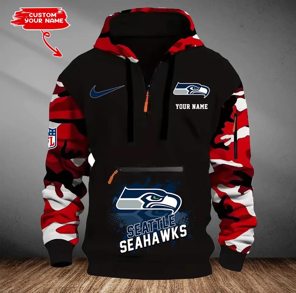 Seattle Seahawks Camouflage Hooded Sweatshirt HA60