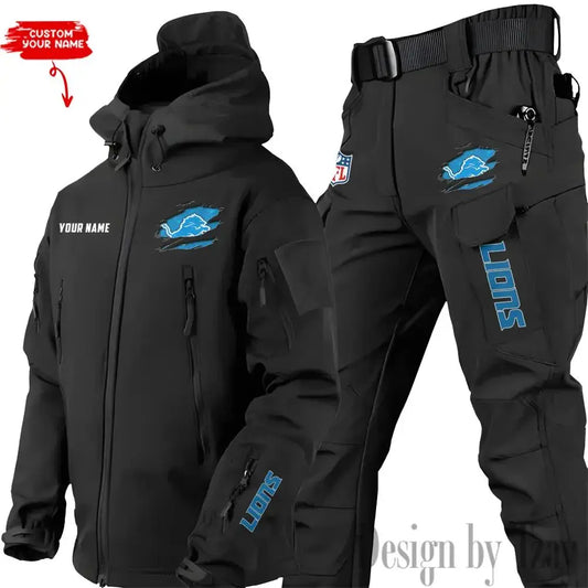 Detroit Lions Outdoor Jacket and Pants 000079
