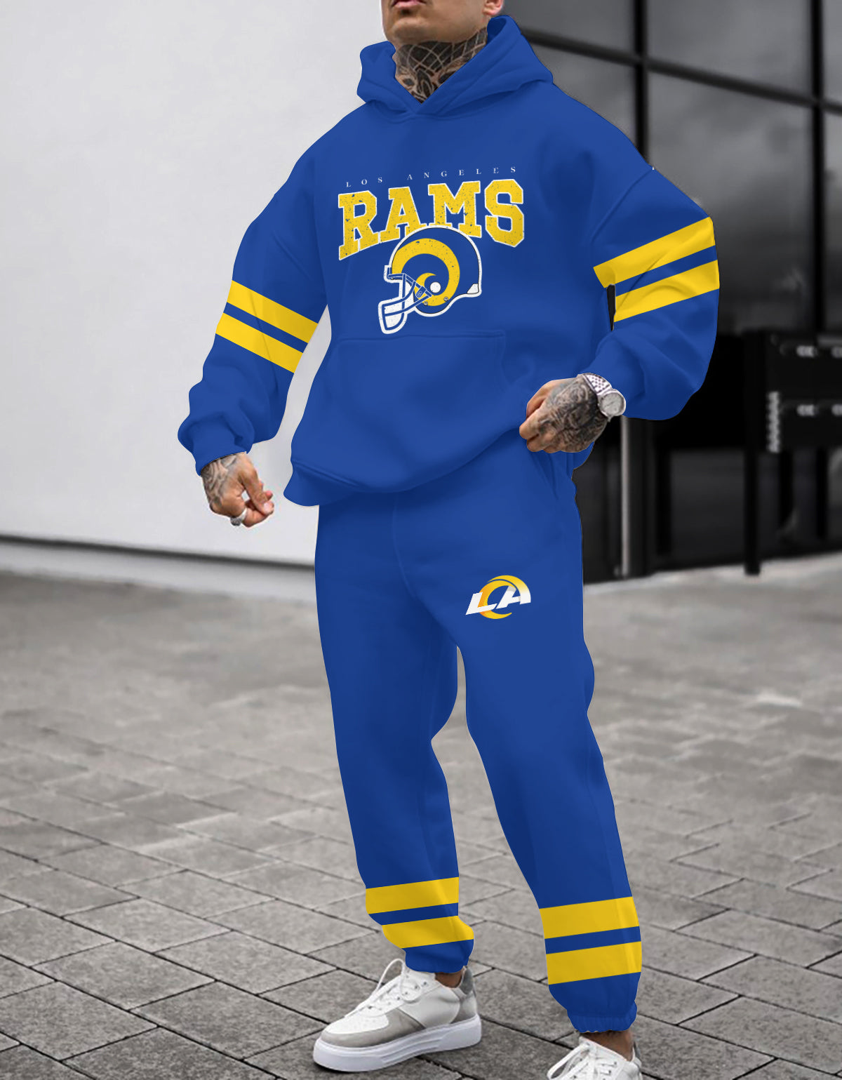 Los Angeles Rams Combo Pullover Hoodie And Sweatpants AZBTPHSP000275