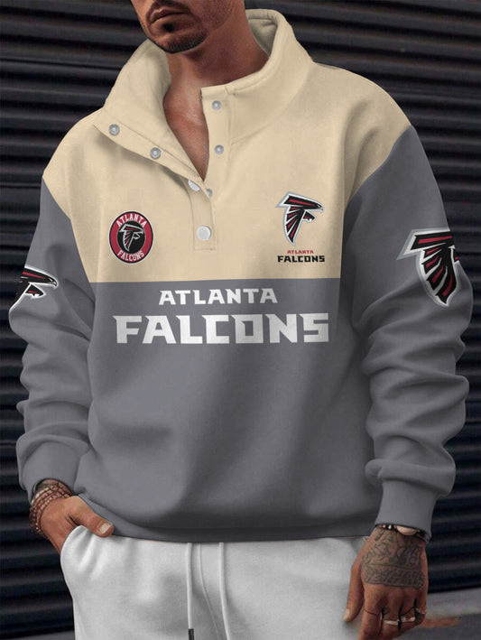 Atlanta Falcons Casual Colorful Stand Collar Sweatshirt AZBTSCSW000555
