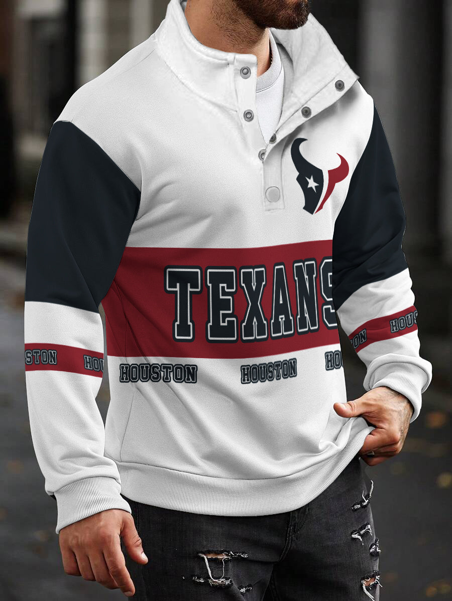Houston Texans Casual Colorful Stand Collar Sweatshirt AZBTSCSW000274