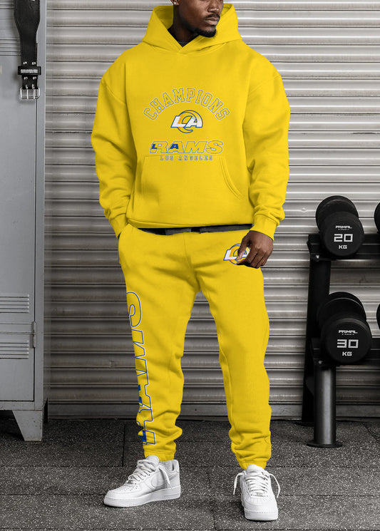 Los Angeles Rams Combo Pullover Hoodie And Sweatpants AZBTPHSP000143