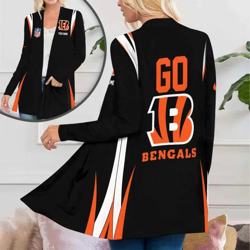 Cincinnati Bengals Women Patch Pocket Cardigan BT036