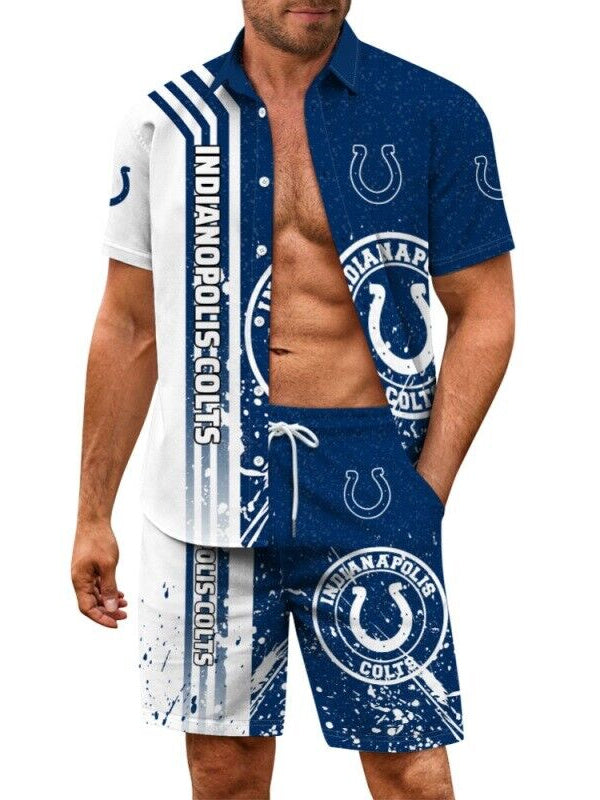Indianapolis Colts Combo Hawaiian Shirt and Shorts AZBTHWSS000114