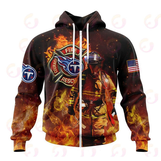 Tennessee Titans Honor Firefighters – First Responders All Over Printed T-shirt Sweatshirt Hoodie AZCHD854