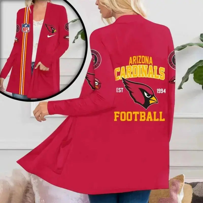 Arizona Cardinals Women Patch Pocket Cardigan BT001