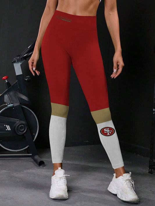 San Francisco 49ers High Waist Push Up Printed Leggings