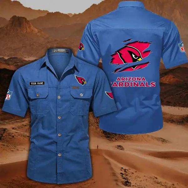 Arizona Cardinals Men’s Short Sleeve Cargo Shirts New 2025 AZBT2DCGS000001