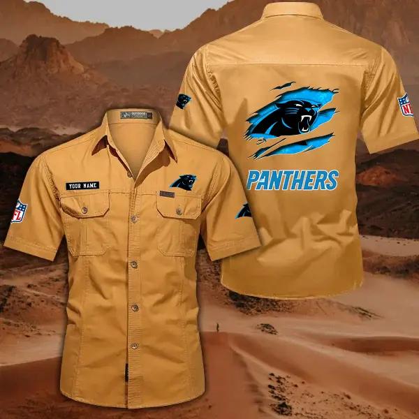 Carolina Panthers Men’s Short Sleeve Cargo Shirts New 2025 AZBT2DCGS000005
