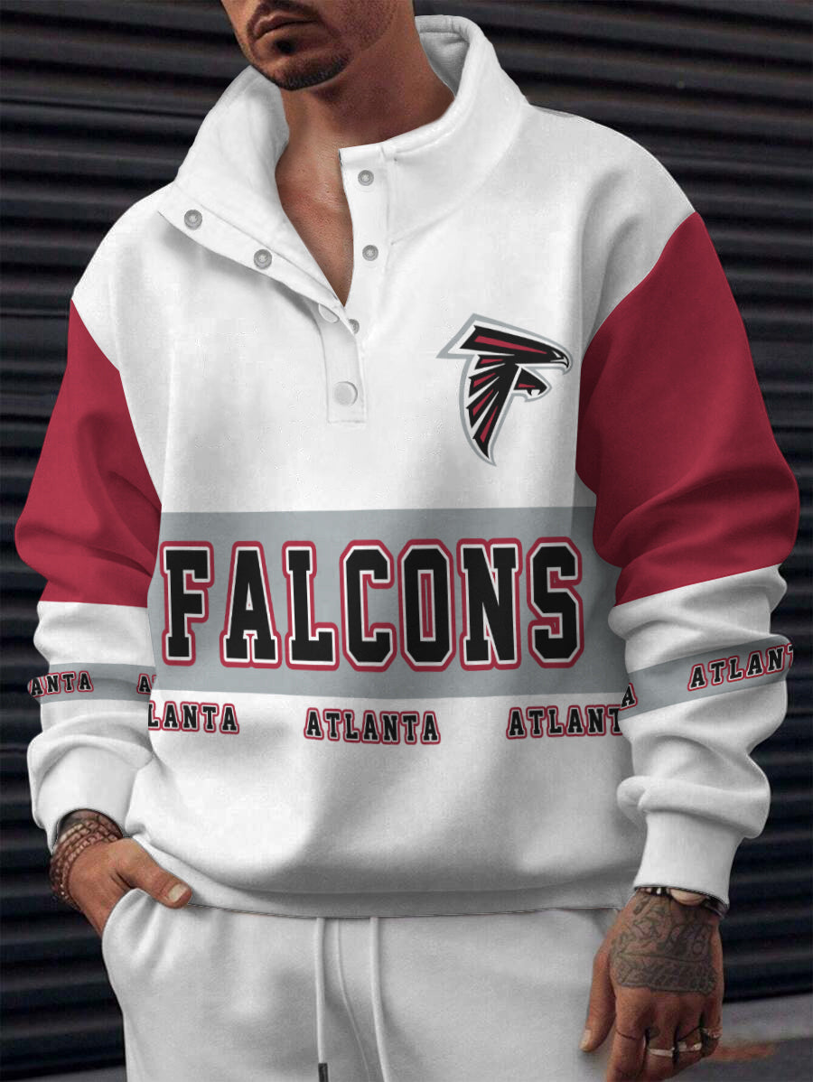 Atlanta Falcons Casual Colorful Stand Collar Sweatshirt AZBTSCSW000548