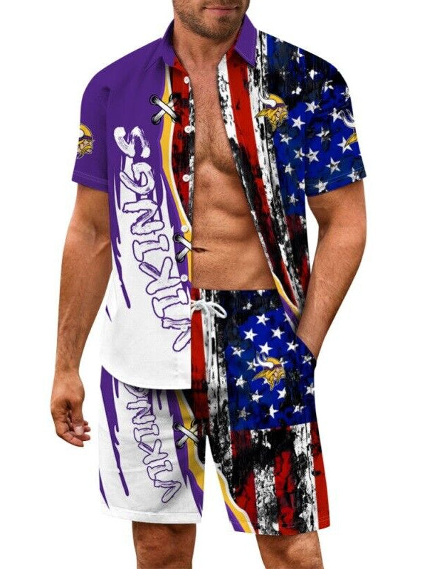 Minnesota Vikings Combo Hawaiian Shirt and Shorts AZBTHWSS000017