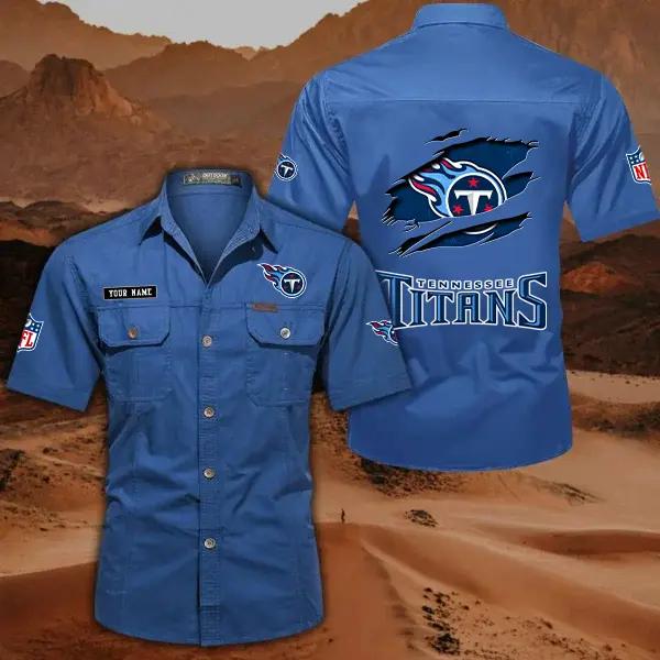 Tennessee Titans Men’s Short Sleeve Cargo Shirts New 2025 AZBT2DCGS000030