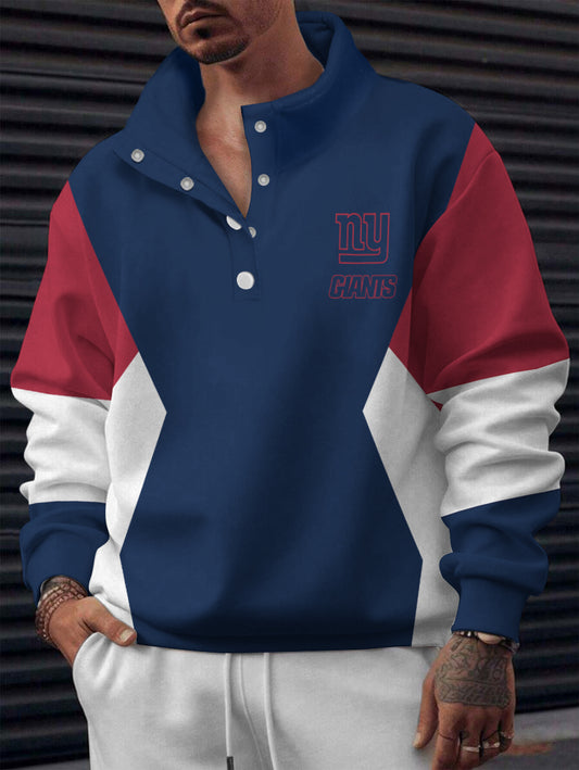 New York Giants Casual Colorful Stand Collar Sweatshirt AZBTSCSW000648