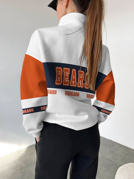 Chicago Bears Casual Colorful Stand Collar Sweatshirt AZBTSCSW000238