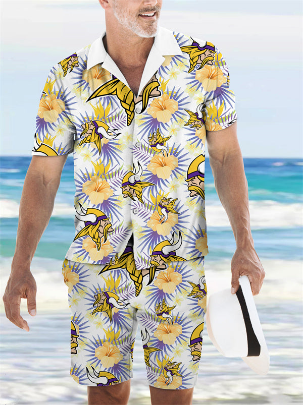 Minnesota Vikings Combo Hawaiian Shirt and Shorts AZBTHWSS000020