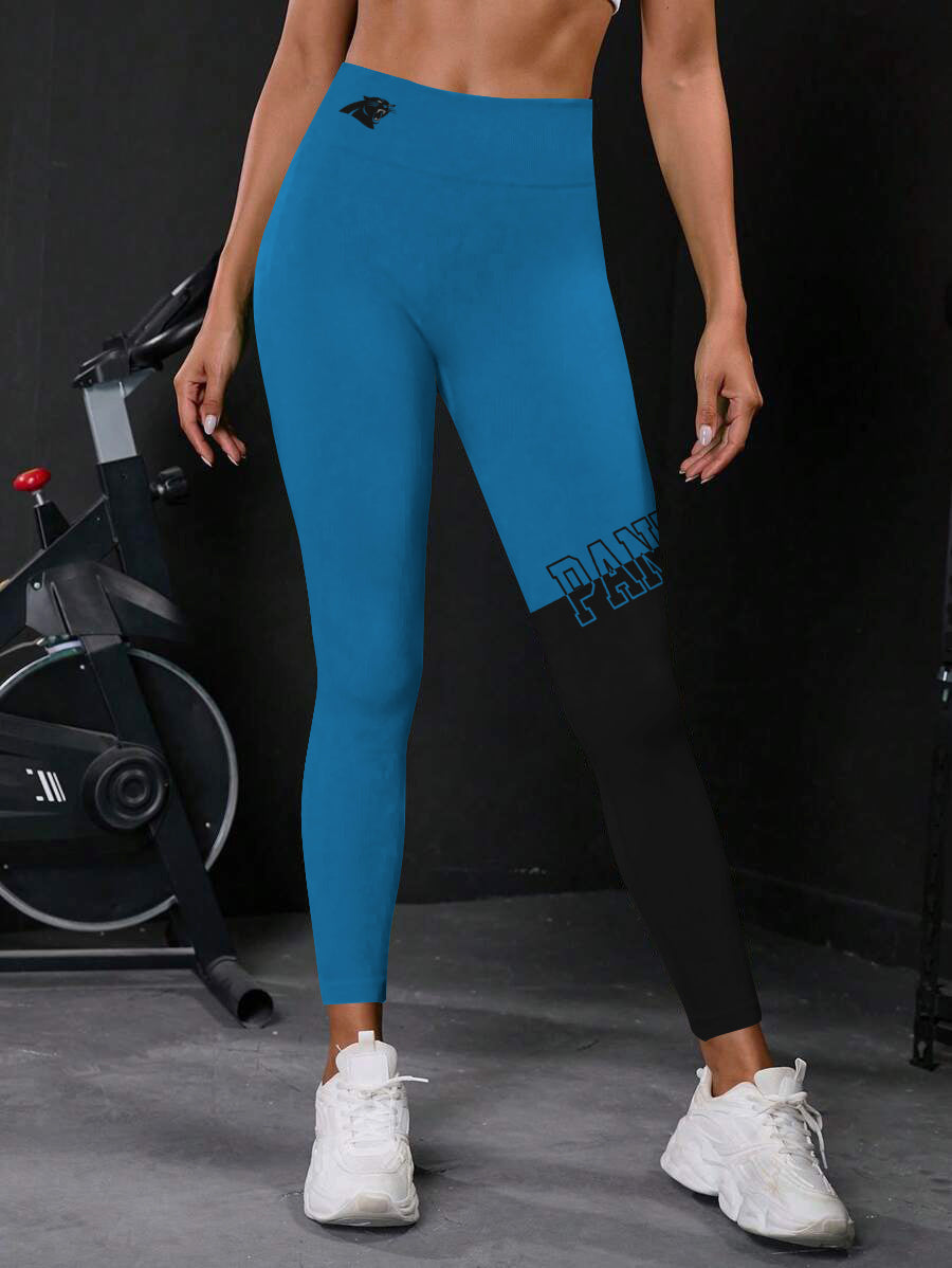 Carolina Panthers High Waist Push Up Printed Leggings (1)
