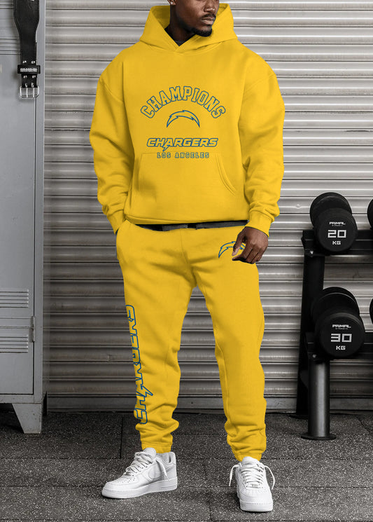 Los Angeles Chargers Combo Pullover Hoodie And Sweatpants AZBTPHSP000474