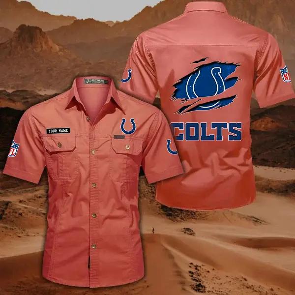 Indianapolis Colts Men’s Short Sleeve Cargo Shirts New 2025 AZBT2DCGS000014