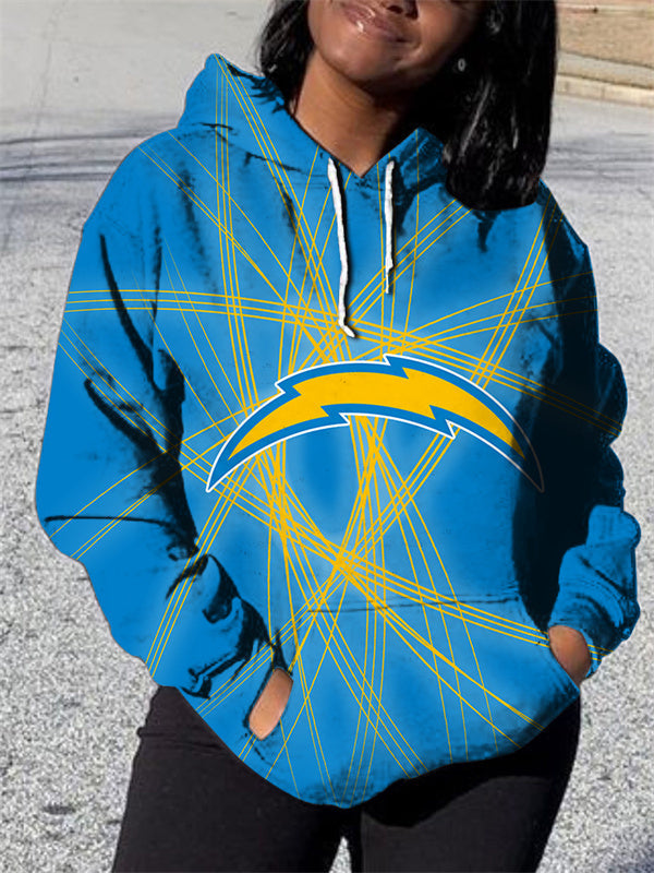Los Angeles Chargers 3D Printed Pocket Pullover Hoodie AZBTPH000159