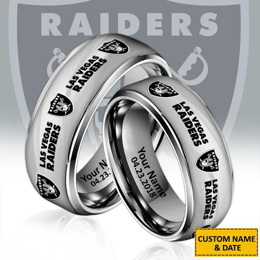 Las Vegas Raiders Special Stainless Ring Custom Name AZBTSR000035