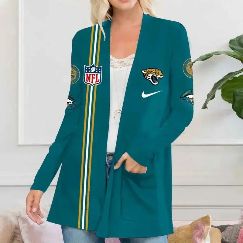 Jacksonville Jaguars Women Patch Pocket Cardigan BT087