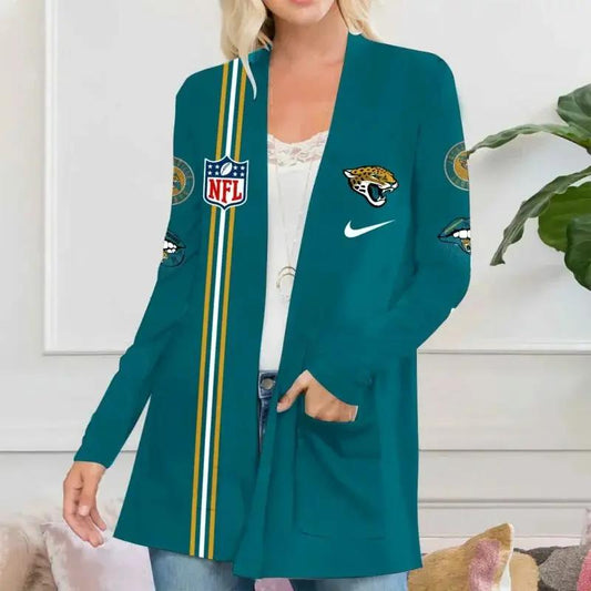 Jacksonville Jaguars Women Patch Pocket Cardigan BT087