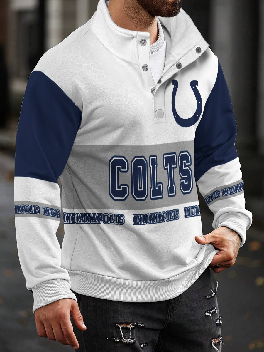 Indianapolis Colts Casual Colorful Stand Collar Sweatshirt AZBTSCSW000382
