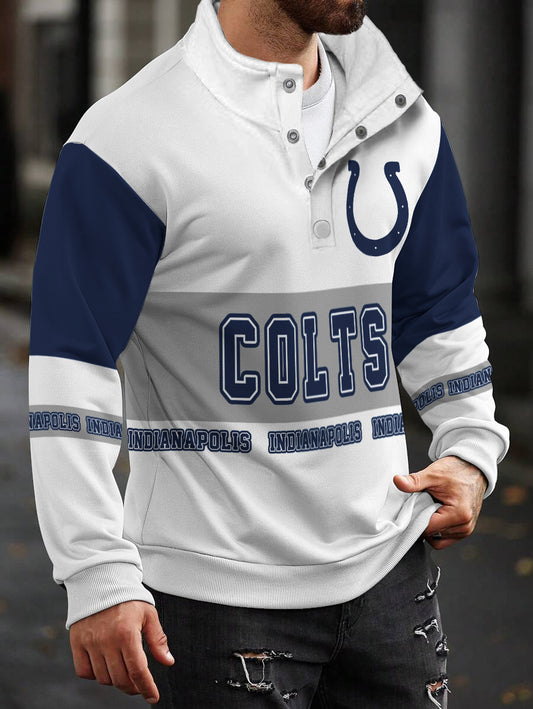 Indianapolis Colts Casual Colorful Stand Collar Sweatshirt AZBTSCSW000382