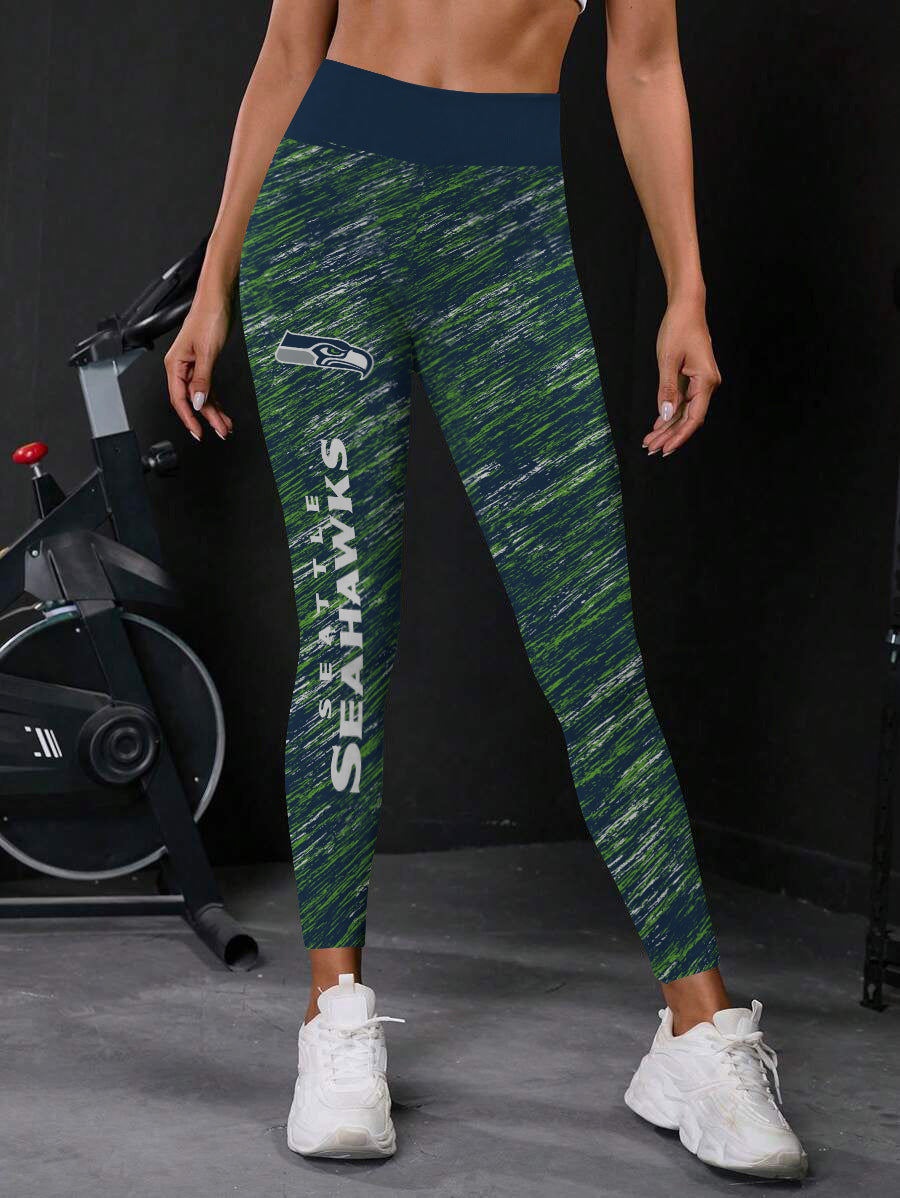Seattle Seahawks High Waist Push Up Printed Leggings (1)