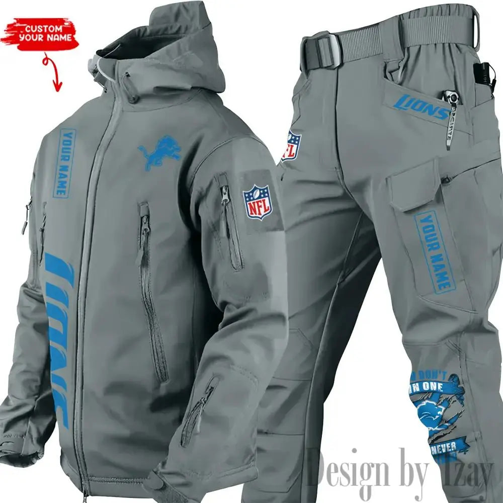 Detroit Lions Outdoor Jacket and Pants 000139