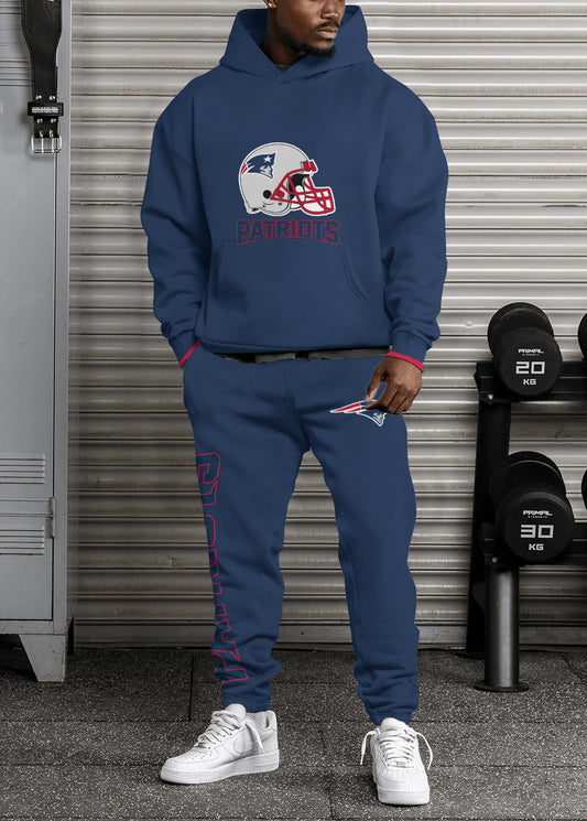 New England Patriots Combo Pullover Hoodie And Sweatpants AZBTPHSP000497