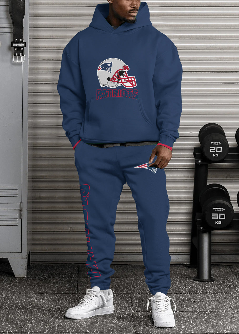 New England Patriots Combo Pullover Hoodie And Sweatpants AZBTPHSP000252