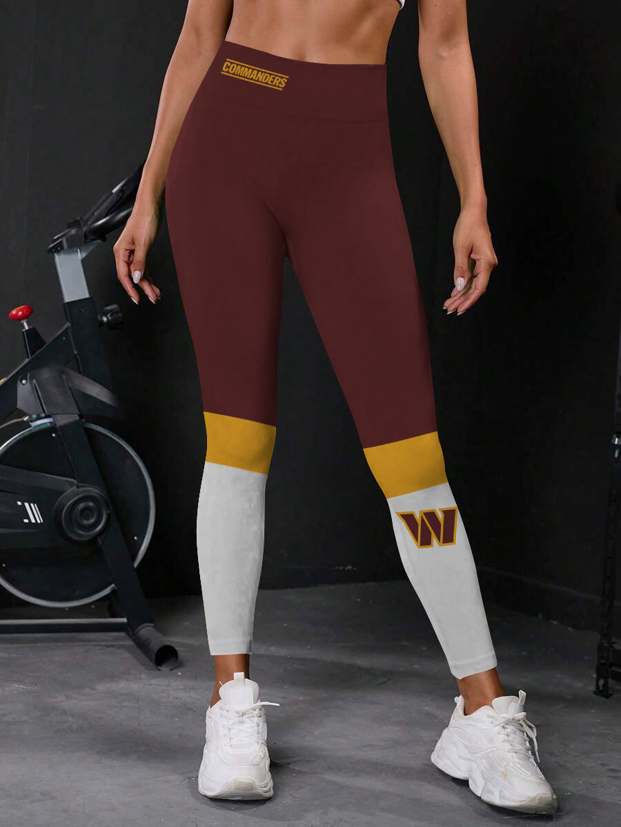 Washington Commanders High Waist Push Up Printed Leggings