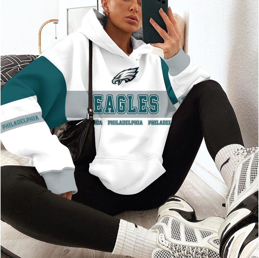 Philadelphia Eagles Printed Hooded Pocket Pullover Hoodie AZBTPH000103