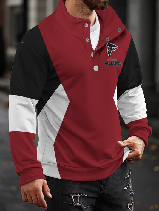Atlanta Falcons Casual Colorful Stand Collar Sweatshirt AZBTSCSW000267