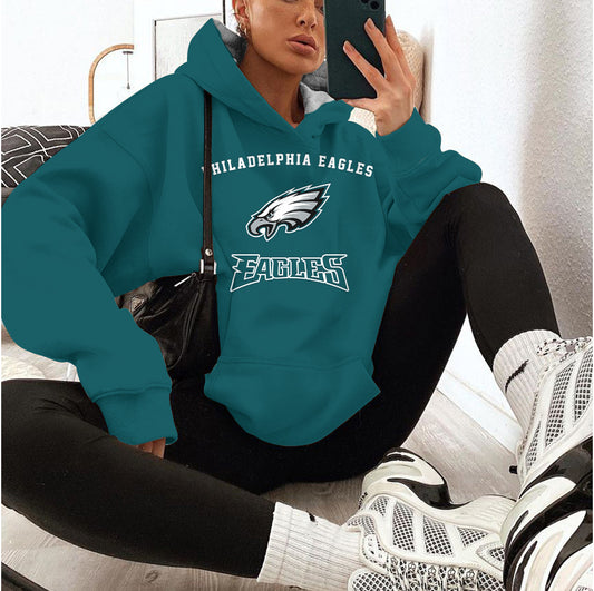 Philadelphia Eagles Printed Hooded Pocket Pullover Hoodie AZBTPH000071