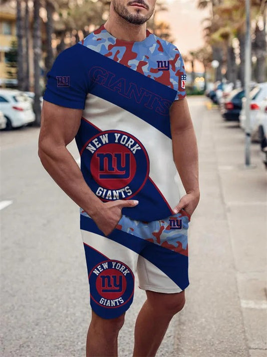 New York Giants T-shirt and Shorts AZTS428