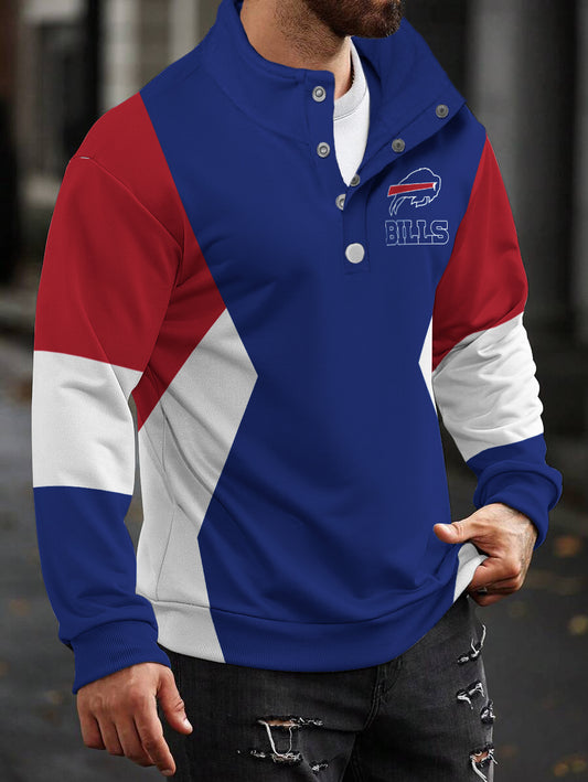 Buffalo Bills Casual Colorful Stand Collar Sweatshirt AZBTSCSW000215