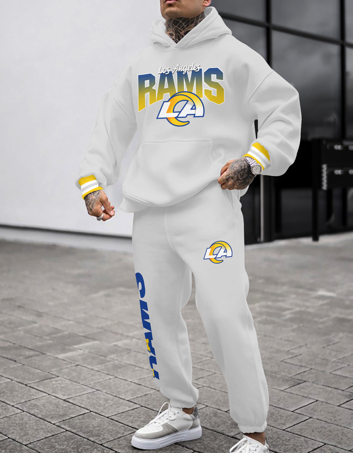 Los Angeles Rams Combo Pullover Hoodie And Sweatpants AZBTPHSP000274
