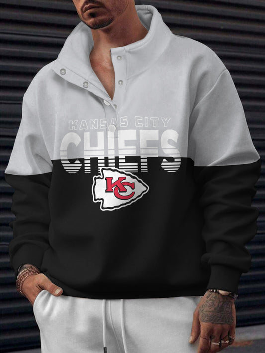Kansas City Chiefs Casual Colorful Stand Collar Sweatshirt AZBTSCSW000613