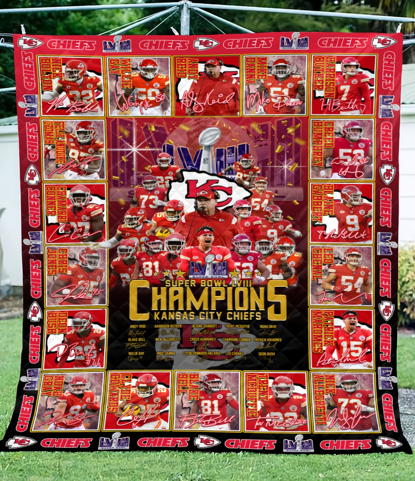Kansas City Chiefs Super Bowl LVIII Premium Quilt