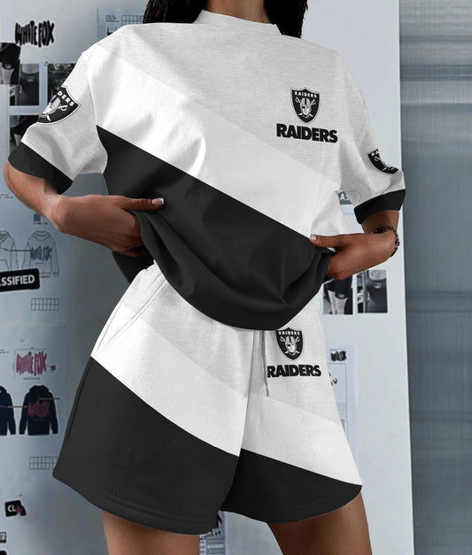 Las Vegas Raiders Limited Edition Top And Shorts Two-Piece Suits (1)
