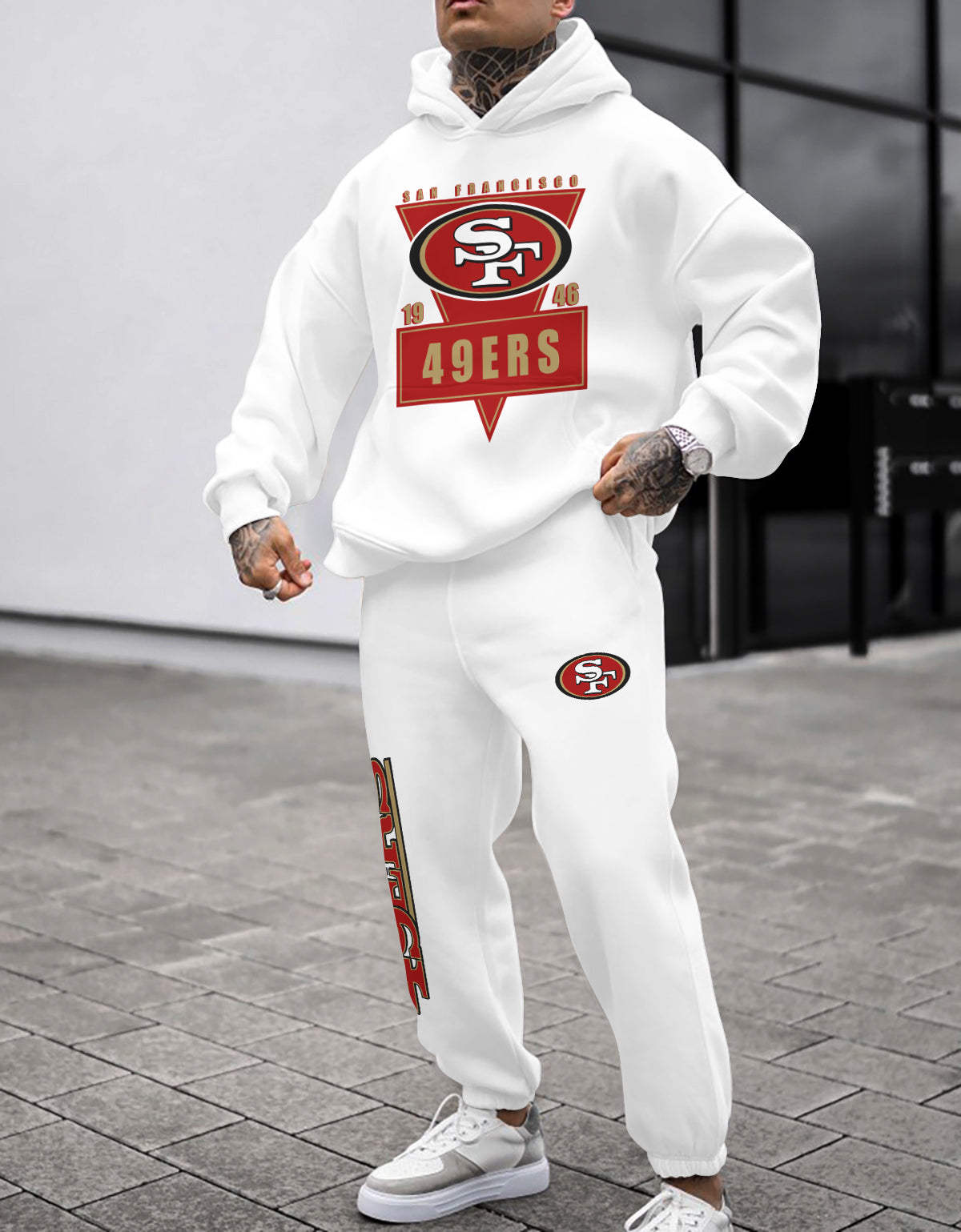 San Francisco 49ers Combo Pullover Hoodie And Sweatpants AZBTPHSP000494