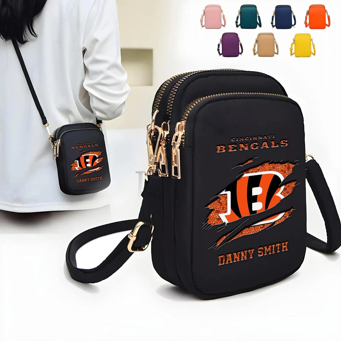 Cincinnati Bengals Mini Crossbody Bag for Women New Trending 2025 AZBT2DMCB000024