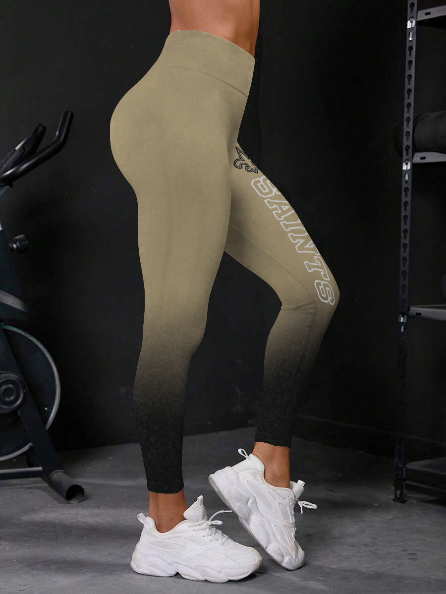 New Orleans Saints High Waist Push Up Printed Leggings (3)
