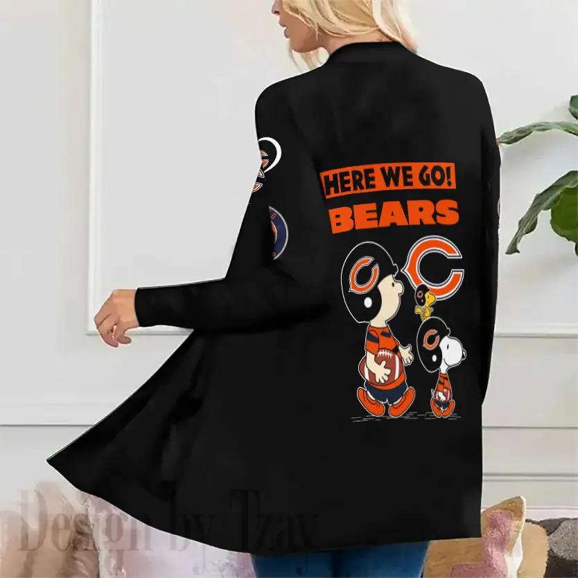 Chicago Bears Women Patch Pocket Cardigan BT033