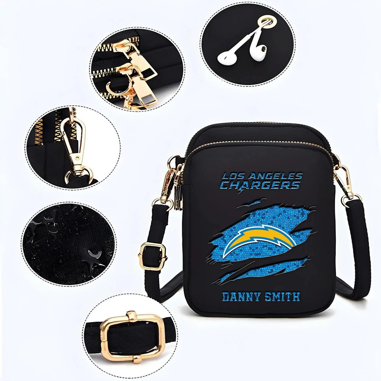 Los Angeles Chargers Mini Crossbody Bag for Women New Trending 2025 AZBT2DMCB000061
