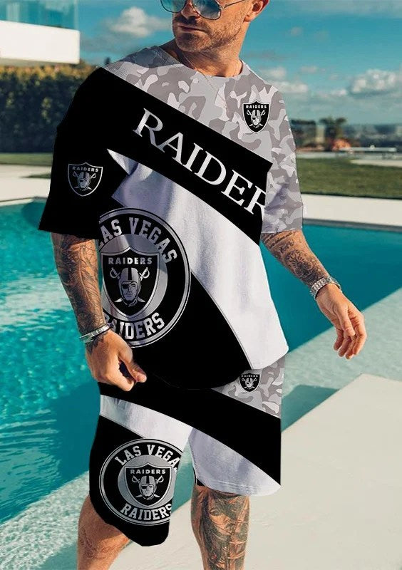 Las Vegas Raiders T-shirt and Shorts AZTS162